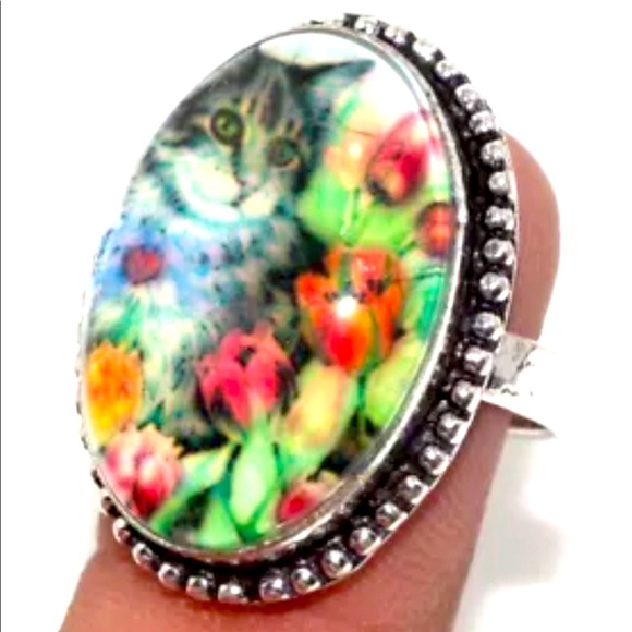 handcrafted Artesian Jewelry - Dichroic Fancy Glass Ring